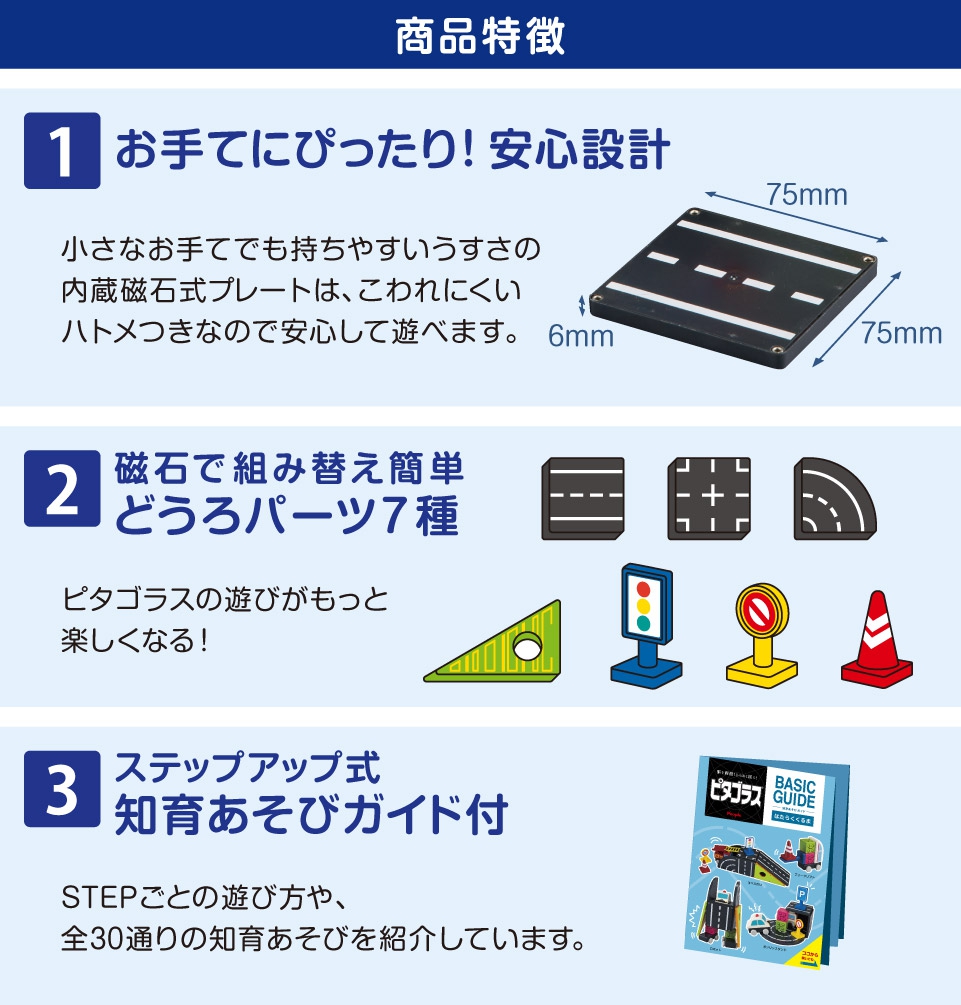 ピタゴラスBASIC知育いっぱい!はたらくくるま | おもちゃ-ピタゴラス・ブロック | 乳幼児玩具メーカー・ピープル